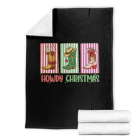 Howdy Christmas Cowboy Boots Western Pride Throw Blanket - Wonder Print Shop