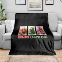 Howdy Christmas Cowboy Boots Western Pride Throw Blanket - Wonder Print Shop