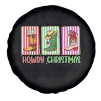 Howdy Christmas Cowboy Boots Western Pride Spare Tire Cover - Wonder Print Shop