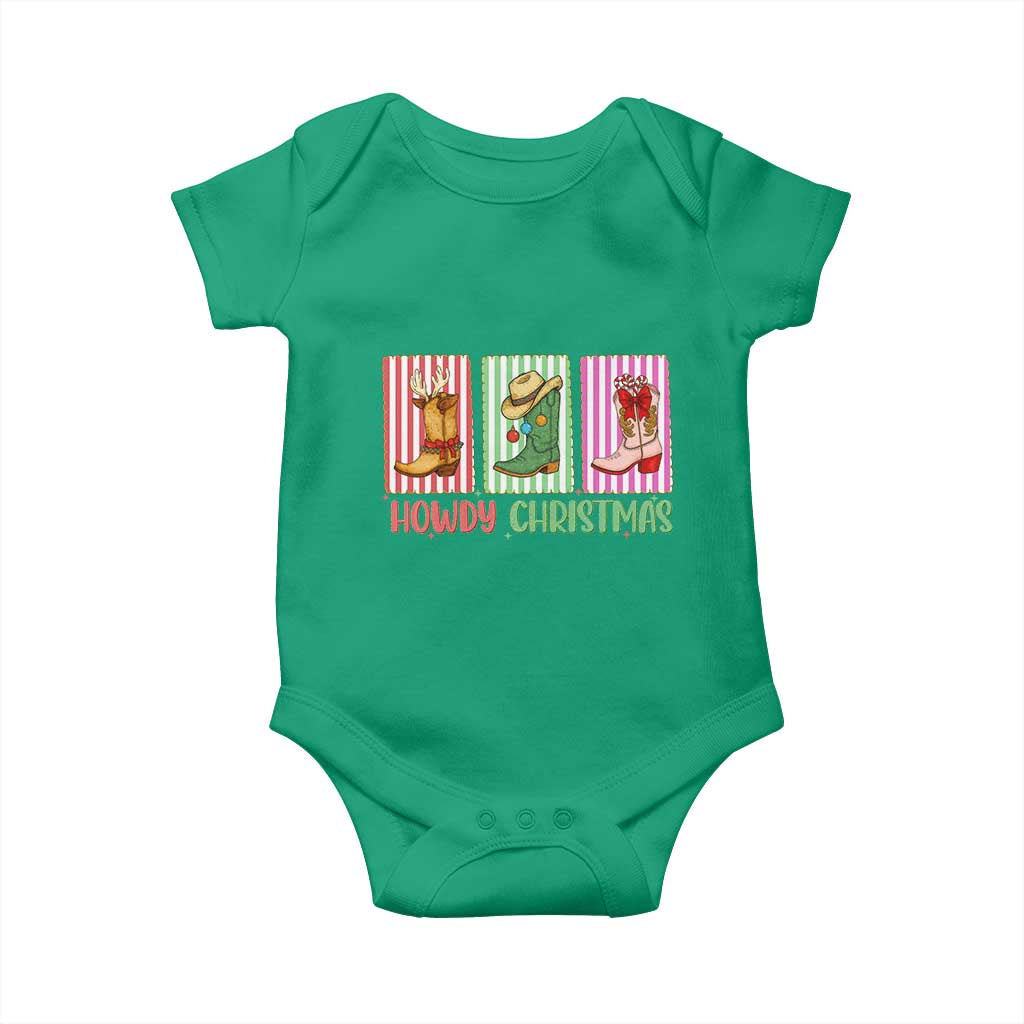 Howdy Christmas Cowboy Boots Western Pride Baby Onesie - Wonder Print Shop