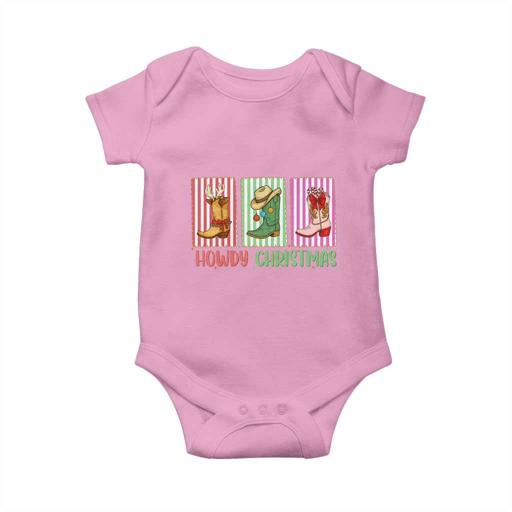 Howdy Christmas Cowboy Boots Western Pride Baby Onesie - Wonder Print Shop