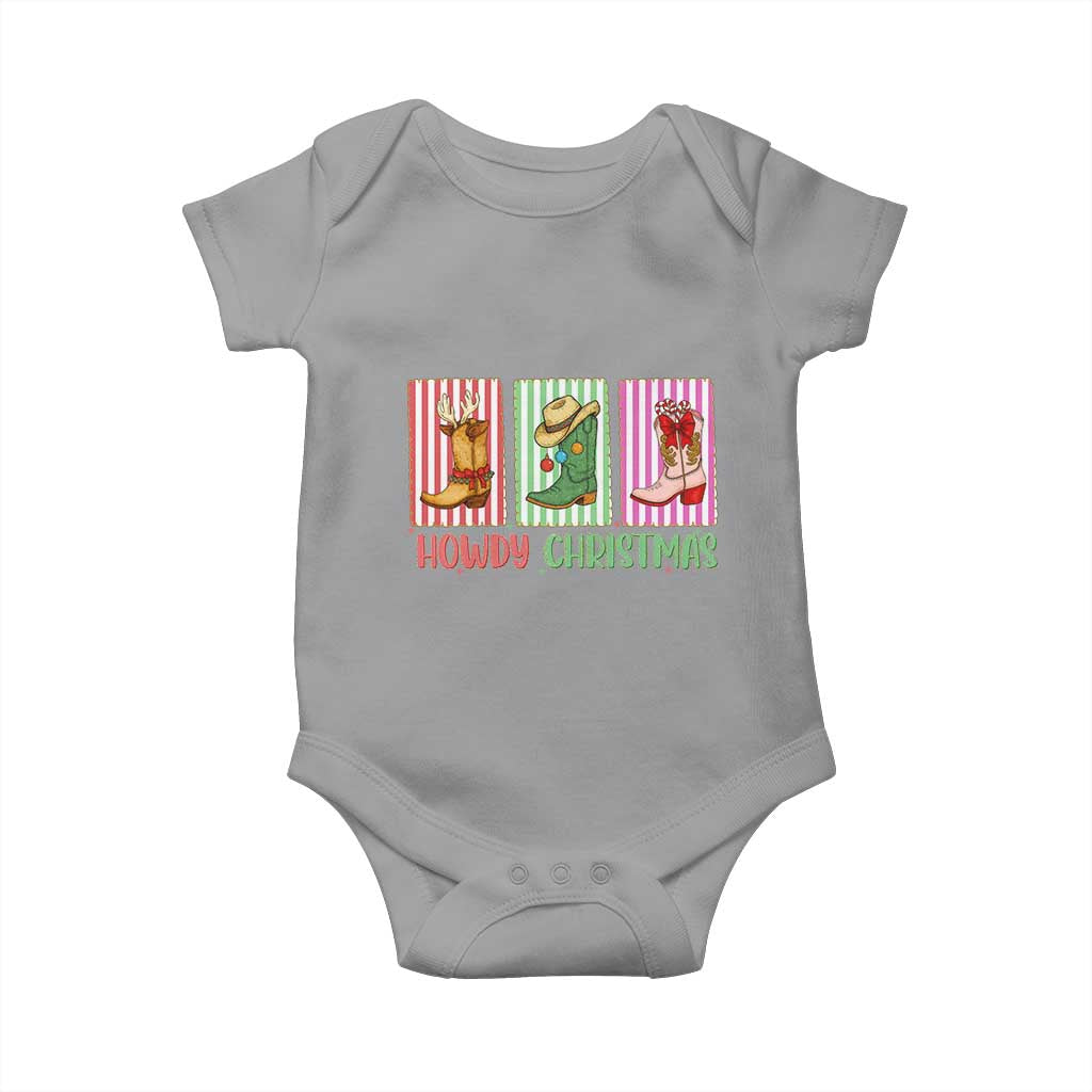 Howdy Christmas Cowboy Boots Western Pride Baby Onesie - Wonder Print Shop