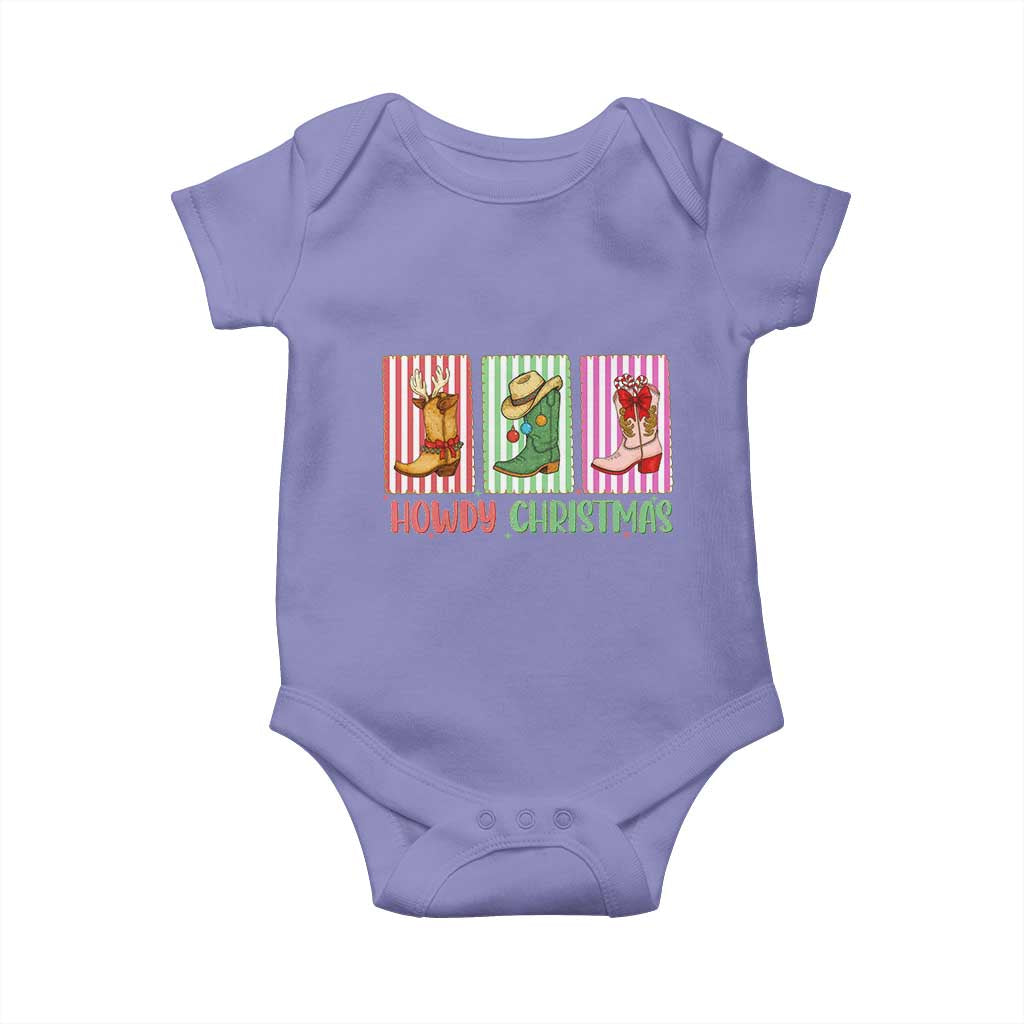 Howdy Christmas Cowboy Boots Western Pride Baby Onesie - Wonder Print Shop