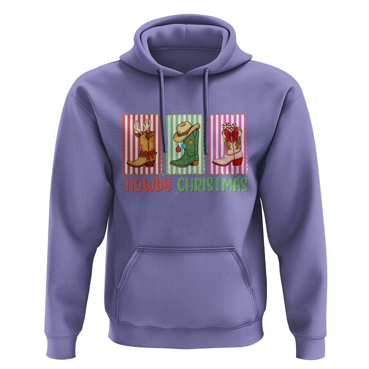 Howdy Christmas Cowboy Boots Western Pride Hoodie - Wonder Print Shop