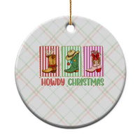 Howdy Christmas Cowboy Boots Western Pride Ceramic Ornament - Wonder Print Shop