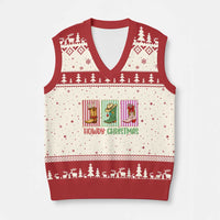 Howdy Christmas Cowboy Boots Western Pride V-Neck Knit Sweater Vest - Wonder Print Shop