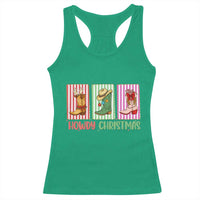 Howdy Christmas Cowboy Boots Western Pride Racerback Tank Top - Wonder Print Shop