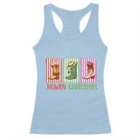 Howdy Christmas Cowboy Boots Western Pride Racerback Tank Top - Wonder Print Shop
