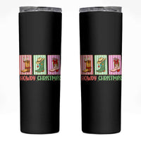 Howdy Christmas Cowboy Boots Western Pride Skinny Tumbler - Wonder Print Shop