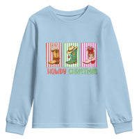 Howdy Christmas Cowboy Boots Western Pride Youth Sweatshirt - Wonder Print Shop