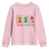 Howdy Christmas Cowboy Boots Western Pride Youth Sweatshirt - Wonder Print Shop
