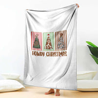 Howdy Christmas Throw Blanket Funny Western Xmas Tree Rodeo Fan Gift - Wonder Print Shop