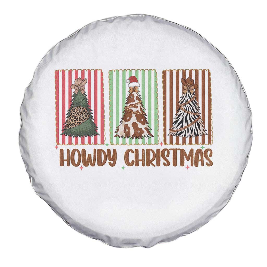 Howdy Christmas Spare Tire Cover Funny Western Xmas Tree Rodeo Fan Gift - Wonder Print Shop