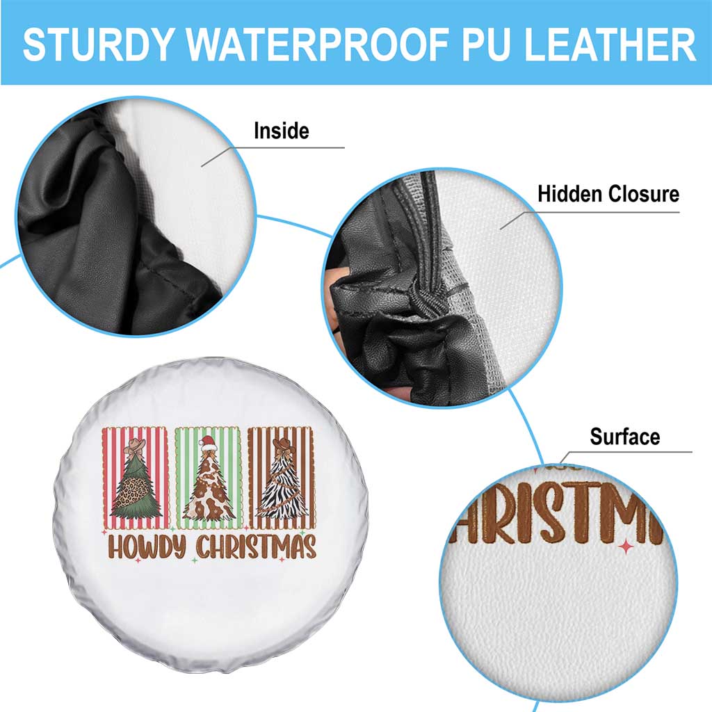 Howdy Christmas Spare Tire Cover Funny Western Xmas Tree Rodeo Fan Gift - Wonder Print Shop