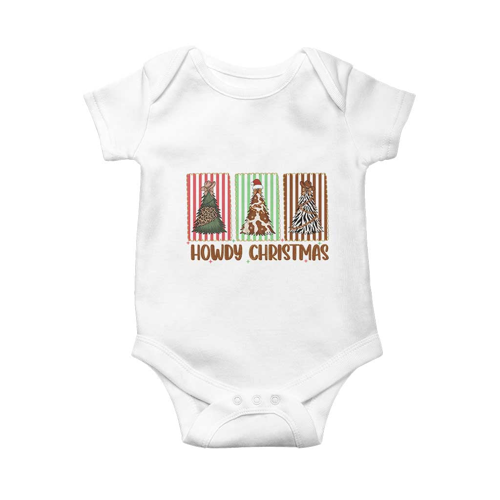 Howdy Christmas Baby Onesie Funny Western Xmas Tree Rodeo Fan Gift - Wonder Print Shop