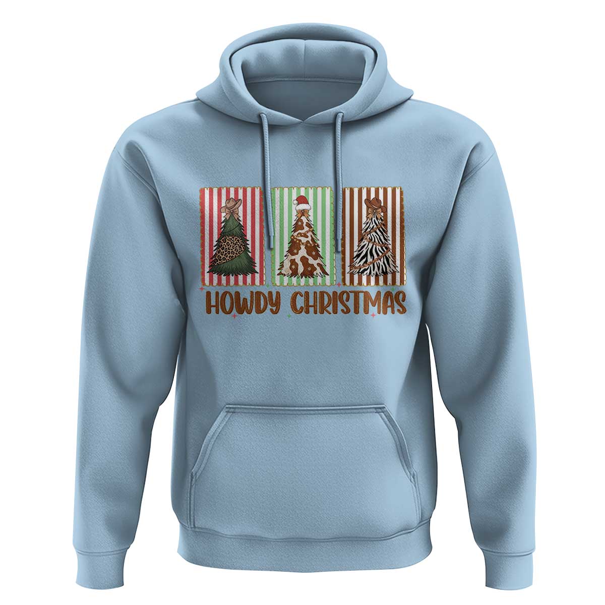 Howdy Christmas Hoodie Funny Western Xmas Tree Rodeo Fan Gift - Wonder Print Shop