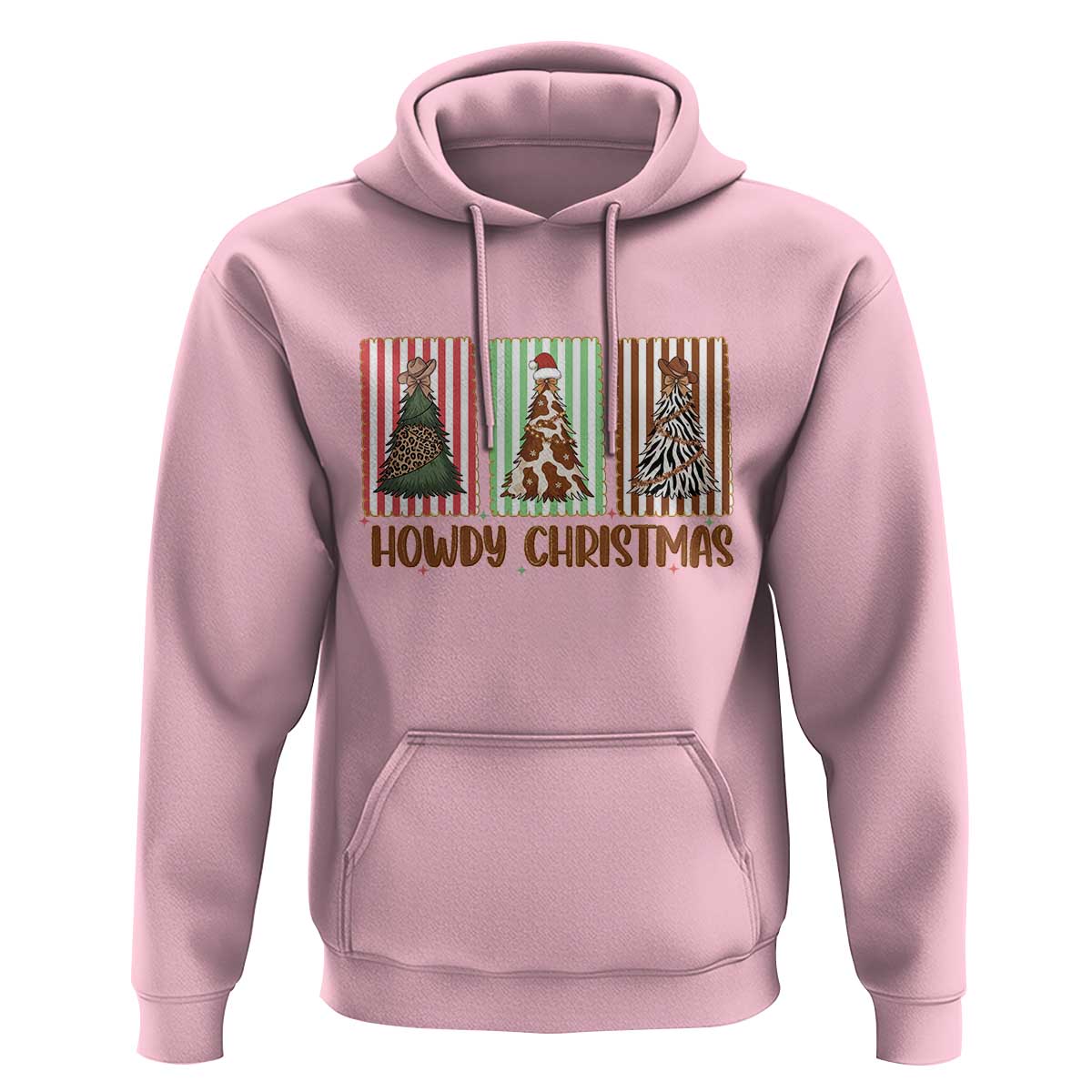 Howdy Christmas Hoodie Funny Western Xmas Tree Rodeo Fan Gift - Wonder Print Shop