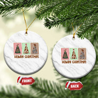 Howdy Christmas Ceramic Ornament Funny Western Xmas Tree Rodeo Fan Gift - Wonder Print Shop