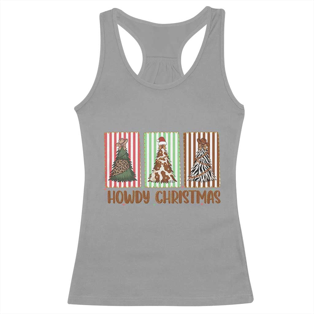 Howdy Christmas Racerback Tank Top Funny Western Xmas Tree Rodeo Fan Gift - Wonder Print Shop