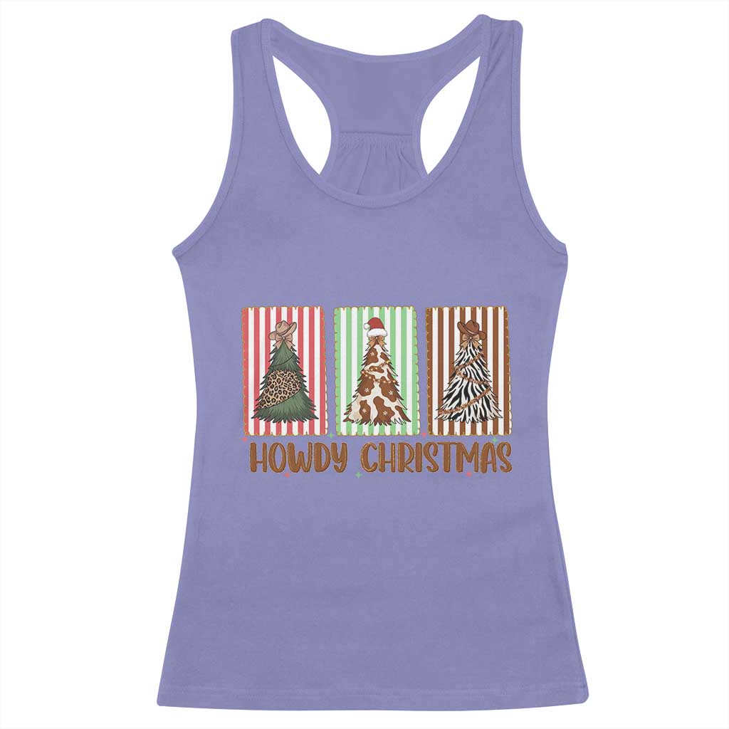 Howdy Christmas Racerback Tank Top Funny Western Xmas Tree Rodeo Fan Gift - Wonder Print Shop