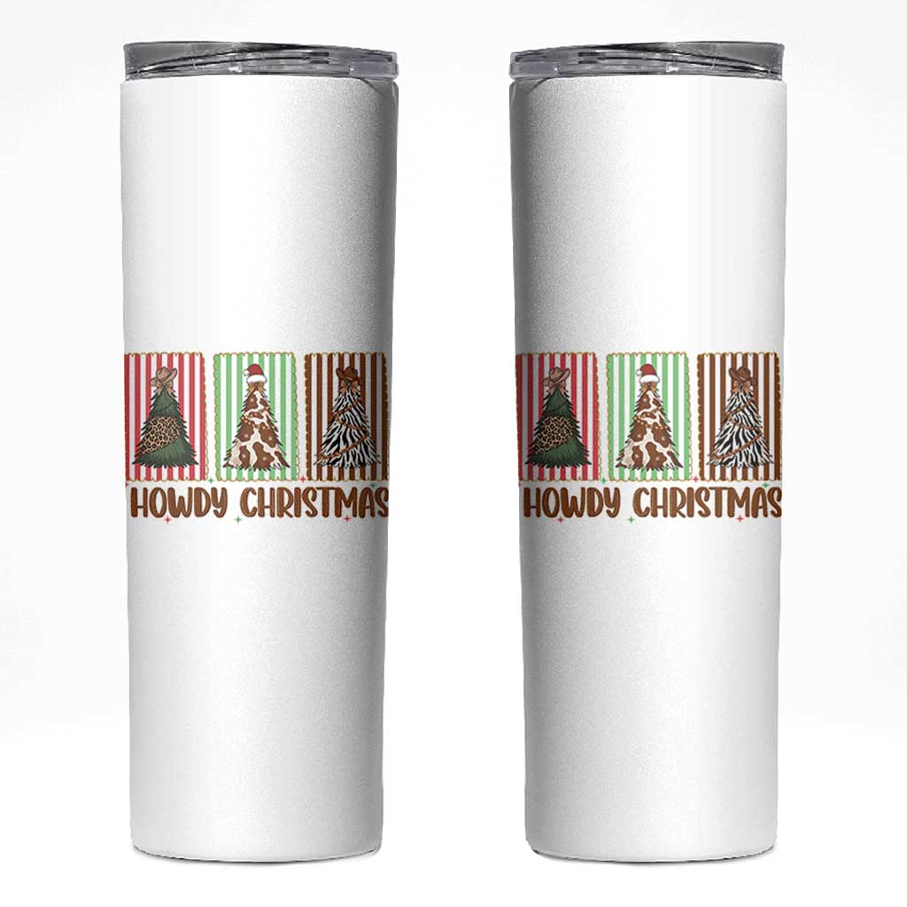 Howdy Christmas Skinny Tumbler Funny Western Xmas Tree Rodeo Fan Gift - Wonder Print Shop