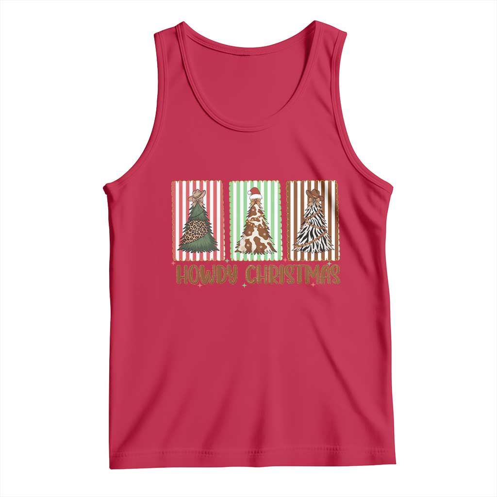 Howdy Christmas Tank Top Funny Western Xmas Tree Rodeo Fan Gift - Wonder Print Shop