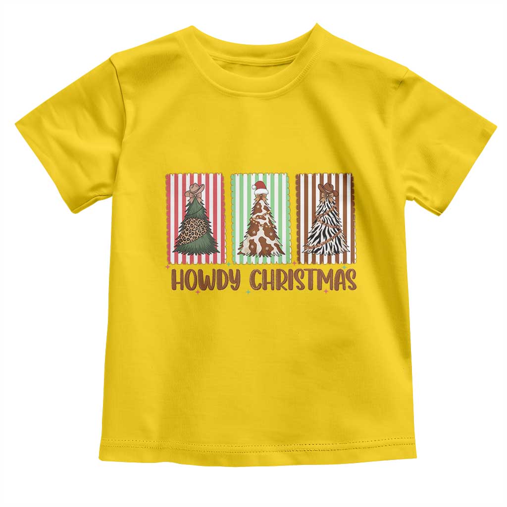 Howdy Christmas Toddler T Shirt Funny Western Xmas Tree Rodeo Fan Gift - Wonder Print Shop