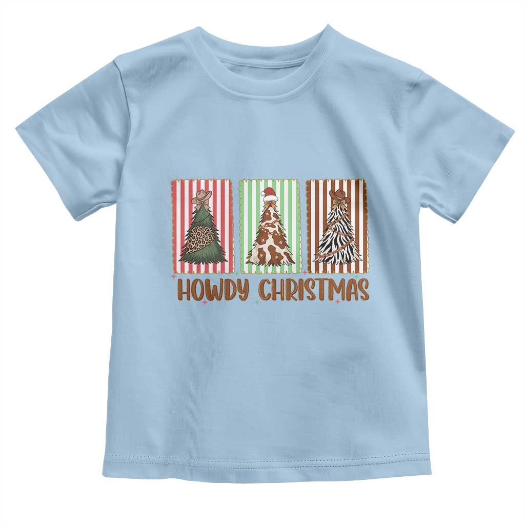 Howdy Christmas Toddler T Shirt Funny Western Xmas Tree Rodeo Fan Gift - Wonder Print Shop