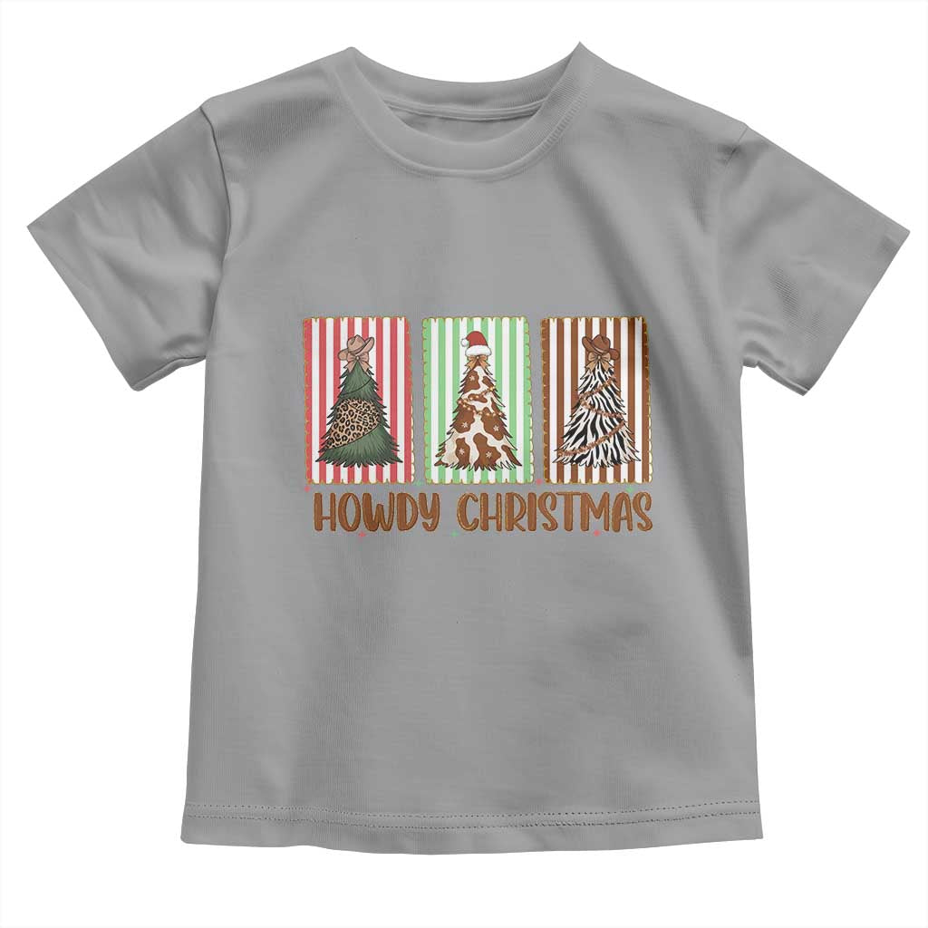 Howdy Christmas Toddler T Shirt Funny Western Xmas Tree Rodeo Fan Gift - Wonder Print Shop