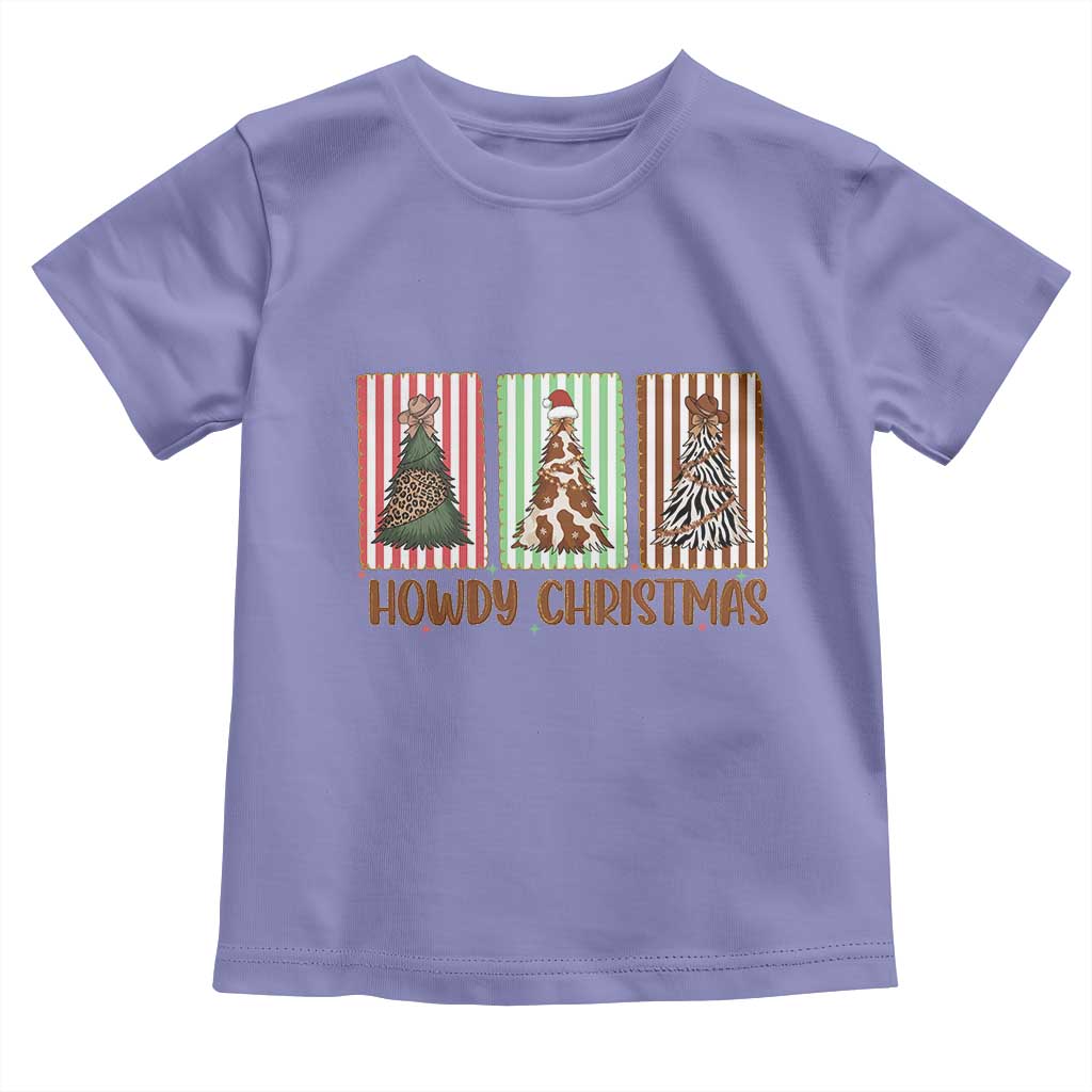 Howdy Christmas Toddler T Shirt Funny Western Xmas Tree Rodeo Fan Gift - Wonder Print Shop