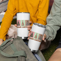 Howdy Christmas Tumbler Cup Funny Western Xmas Tree Rodeo Fan Gift - Wonder Print Shop
