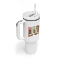 Howdy Christmas Tumbler With Handle Funny Western Xmas Tree Rodeo Fan Gift - Wonder Print Shop