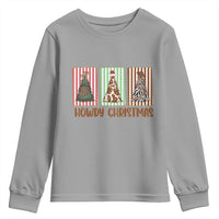 Howdy Christmas Youth Sweatshirt Funny Western Xmas Tree Rodeo Fan Gift - Wonder Print Shop