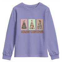 Howdy Christmas Youth Sweatshirt Funny Western Xmas Tree Rodeo Fan Gift - Wonder Print Shop
