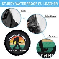 Funny Bigfoot Tennis Player Beer Lover Spare Tire Cover That Is Why I Am Here - Wonder Print Shop