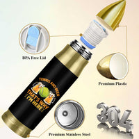 Tennis And Beer That Is Why I Am Here Bullet Tumbler Funny Tennis Player Gift - Wonder Print Shop