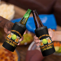 Tennis And Beer That Is Why I Am Here 4 in 1 Can Cooler Tumbler Funny Tennis Player Gift - Wonder Print Shop