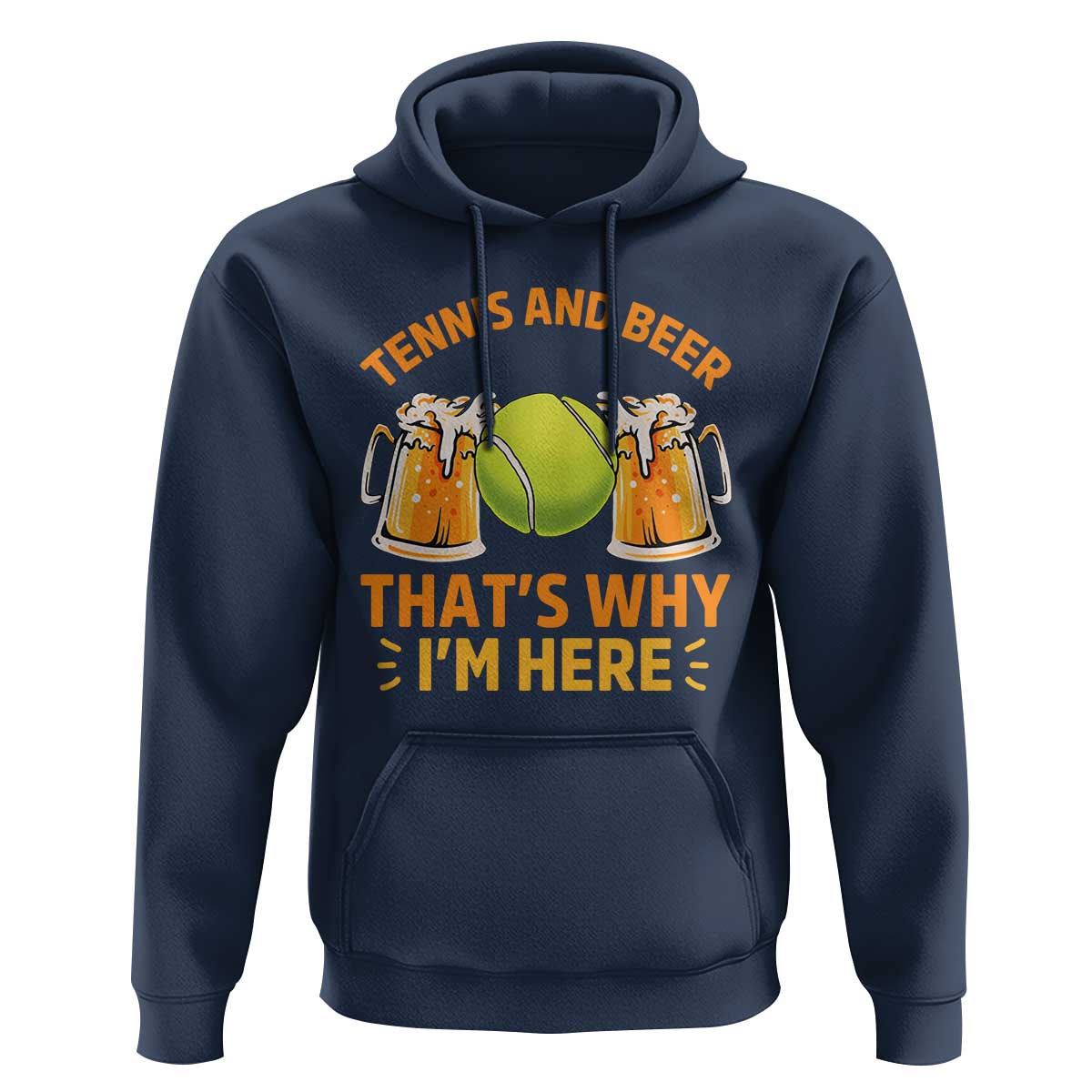 Tennis And Beer That Is Why I Am Here Hoodie Funny Tennis Player Gift - Wonder Print Shop
