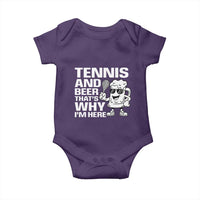 Funny Tennis And Beer That Is Why I Am Here Baby Onesie - Wonder Print Shop