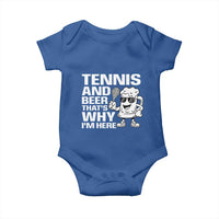 Funny Tennis And Beer That Is Why I Am Here Baby Onesie - Wonder Print Shop