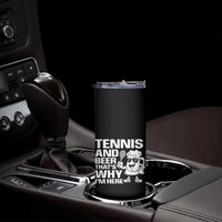 Funny Tennis And Beer That Is Why I Am Here Skinny Tumbler - Wonder Print Shop