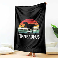Funny Dinosaur Tennis Player Gift Throw Blanket Tennisaurus - Wonder Print Shop