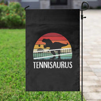 Funny Dinosaur Tennis Player Gift Garden Flag Tennisaurus - Wonder Print Shop