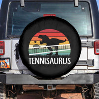 Funny Dinosaur Tennis Player Gift Spare Tire Cover Tennisaurus - Wonder Print Shop