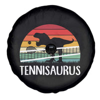Funny Dinosaur Tennis Player Gift Spare Tire Cover Tennisaurus - Wonder Print Shop