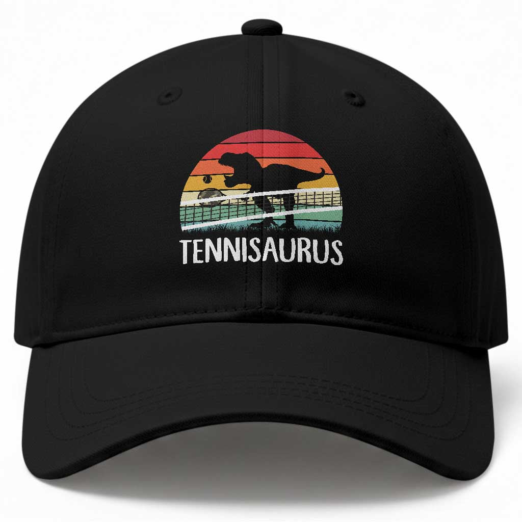 Funny Dinosaur Tennis Player Gift Baseball Cap Tennisaurus