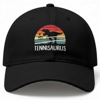 Funny Dinosaur Tennis Player Gift Baseball Cap Tennisaurus