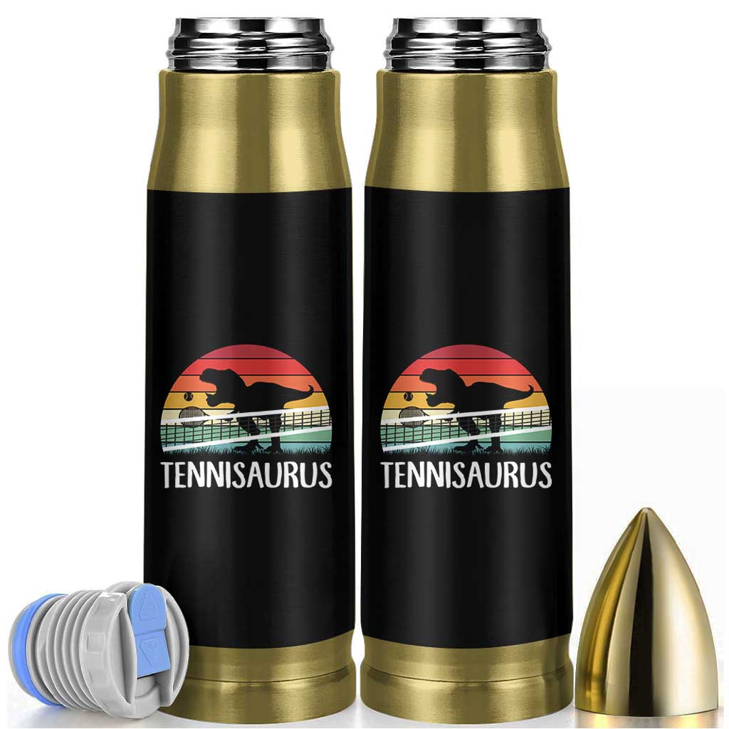 Funny Dinosaur Tennis Player Gift Bullet Tumbler Tennisaurus - Wonder Print Shop