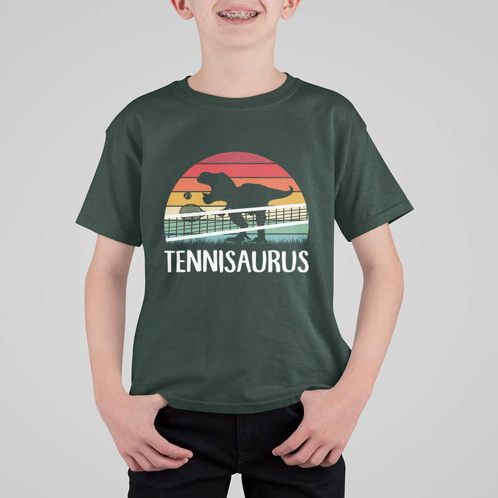 Funny Dinosaur Tennis Player Gift T Shirt For Kid Tennisaurus - Wonder Print Shop