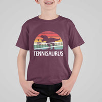Funny Dinosaur Tennis Player Gift T Shirt For Kid Tennisaurus - Wonder Print Shop